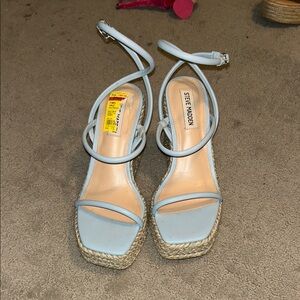 Steve Madden Sky Blue Espadrille Wedge Sandals